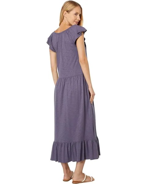 Платье Lilla P Flame Modal Midi Tiered Dress, цвет Neptune