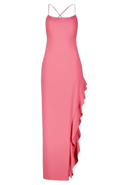 Вечернее платье с воланом Vera Mont, розовый