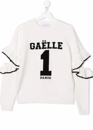 Gaelle Paris Kids толстовка с оборками на рукавах