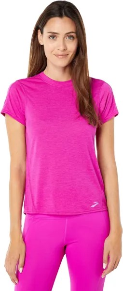 Футболка Brooks Distance Short Sleeve, цвет Heather Magenta
