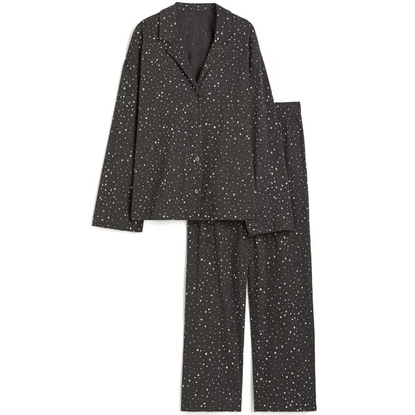 Пижама H&M Stars Patterned, темно-серый
