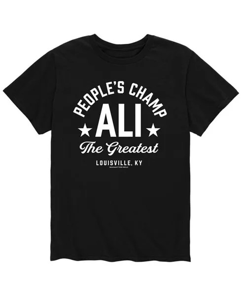 Мужская футболка Мухаммеда Али «Народный чемпион» AIRWAVES, черный