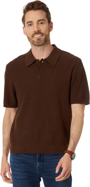Рубашка-поло Short Sleeve Cotton Linen Polo Madewell, цвет Hot Cocoa