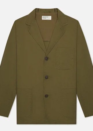 Мужской пиджак Universal Works Three Button Fine Twill, цвет оливковый, размер M