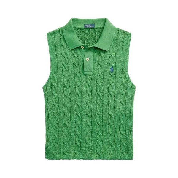 Поло Polo Ralph Lauren Sleeveless Polo Shirt, цвет Fiji Green
