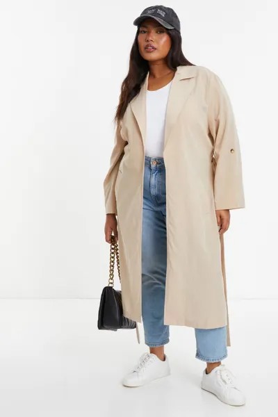 Куртка-тренч Curve Stone с льняным эффектом QUIZ Clothing
