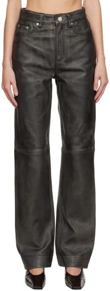 Серые кожаные брюки Lynn REMAIN Birger Christensen
