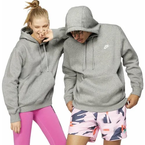 Худи спортивное NIKE NSW CLUB PO BB HOODIE, размер XL, , серый..