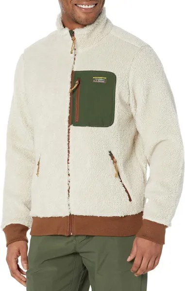 Куртка Bean's Sherpa Fleece Jacket Regular L.L.Bean, цвет Soapstone/Forest Shade