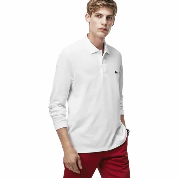 Рубашка поло с длинным рукавом Lacoste Best, белый