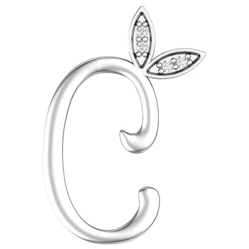 Серебряная подвеска буква 