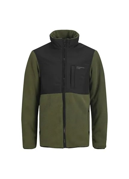 Хаки спортивная куртка JORBLAKE на молнии для мальчиков BF JNR Jack & Jones, хаки