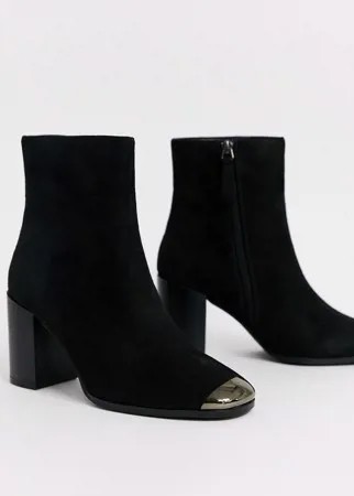 Черные ковбойские ботинки с металлической отделкой Glamorous-Черный