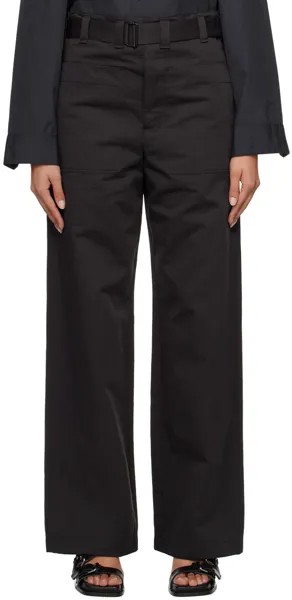 Серые брюки с карманами и поясом LEMAIRE