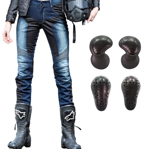 Летние сетчатые дышащие мотоциклетные брюки uglybros, женские мотоциклетные джинсы, съемное защитное снаряжение, мотоциклетные брюки