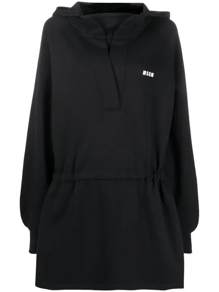MSGM платье-худи с логотипом