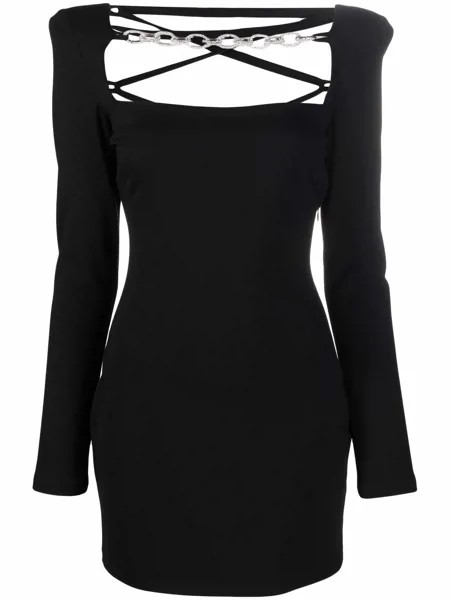 Giuseppe Di Morabito cross-strap longsleeved fitted dress