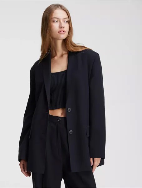 Пиджак Calvin Klein Soft Twill Relaxed, черный