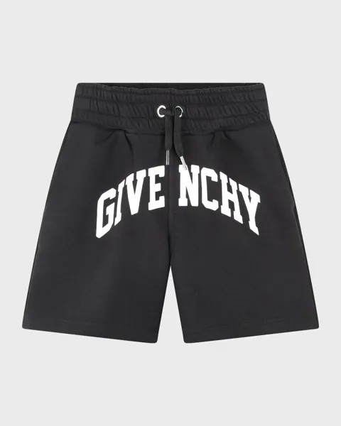 Флисовые шорты с логотипом для мальчиков на завязках Givenchy, цвет Black