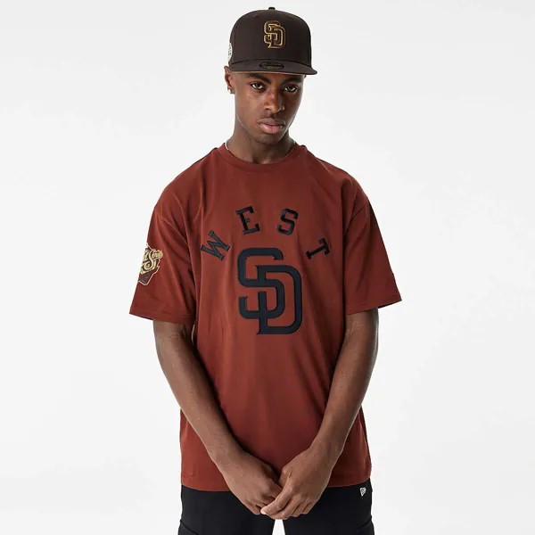 Футболка MLB SAN DIEGO PADRES TEAM PATCH OVERSIZED T-SHIRT New Era, цвет Braun