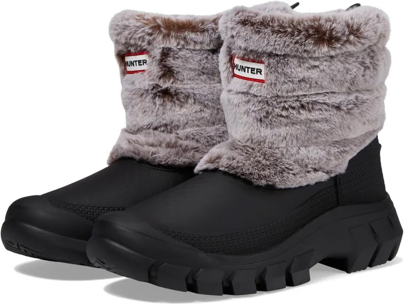 Зимние ботинки Intrepid Short Faux Fur Snow Boot Hunter, цвет Black/Natural