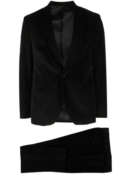 Manuel Ritz single-breasted velvet suit, черный