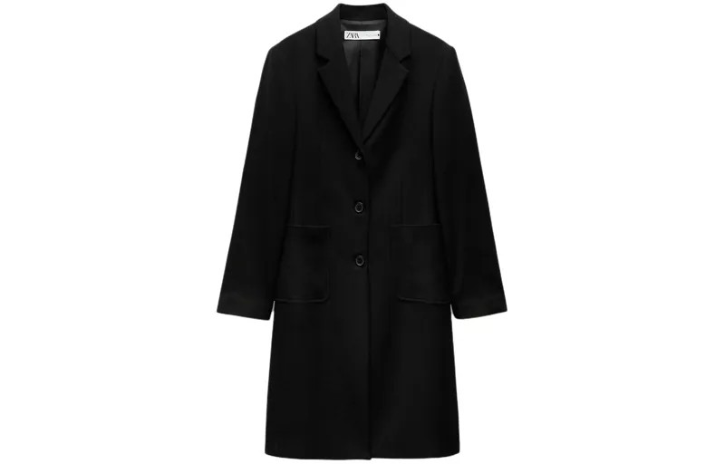 Пальто серии ZW женское черное Zara