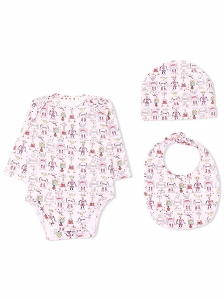 Marni Kids комплект из боди, шапки и нагрудника