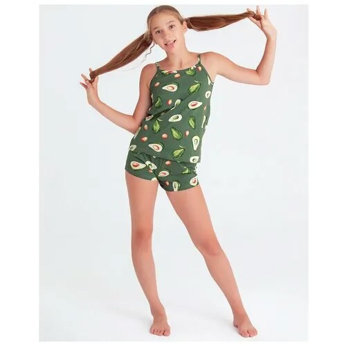 Пижама  HappyFox, размер 158, зеленый