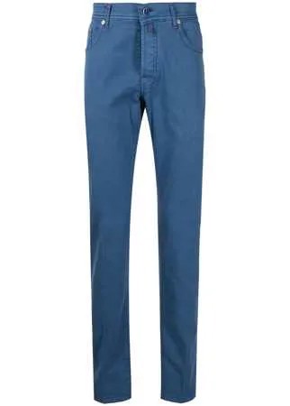 Kiton прямые джинсы с нашивкой-логотипом