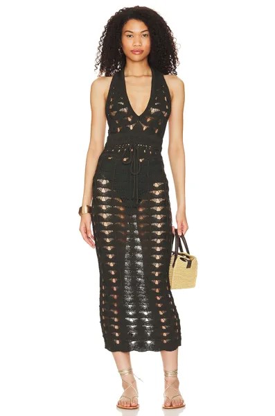 Платье миди House of Harlow 1960 x REVOLVE Avena Crochet, цвет Deep Green
