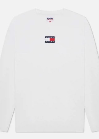 Мужской лонгслив Tommy Jeans Tommy Badge Pure Organic Cotton, цвет белый, размер XL