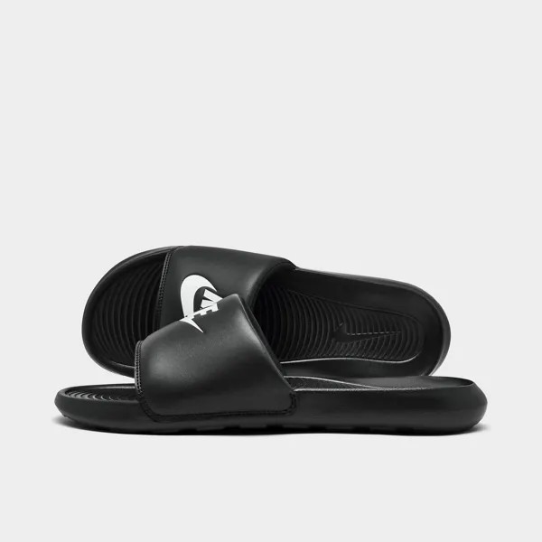 Мужские сандалии Nike Victori One Slide, черно-белый