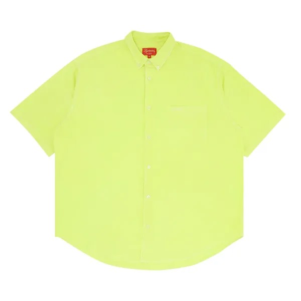 Оксфордская рубашка свободного кроя Supreme с короткими рукавами, Ярко-зеленый