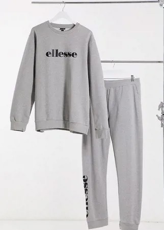 Серый костюм с джоггерами и свитшотом ellesse PLUS