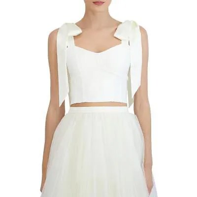 BCBGMAXAZRIA Женский корсет цвета слоновой кости с коротким топом на бретелях L BHFO 4923