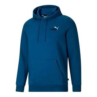 Пуловер с капюшоном Puma Ess+ с логотипом и вышивкой мужская синяя повседневная спортивная верхняя одежда 84