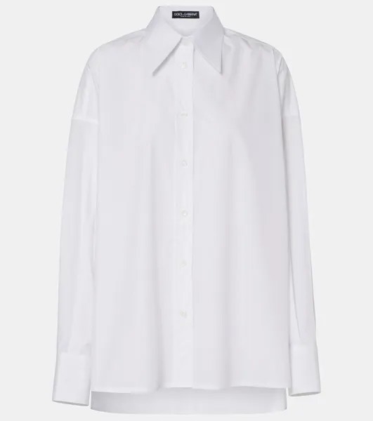 Рубашка из хлопкового поплина Dolce&Gabbana, цвет bianco ottico