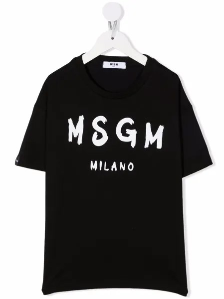 MSGM Kids футболка с логотипом