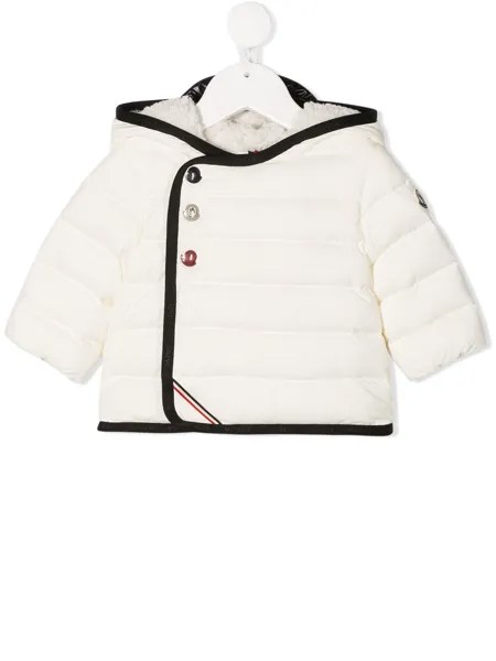 Moncler Enfant пуховик с контрастной отделкой