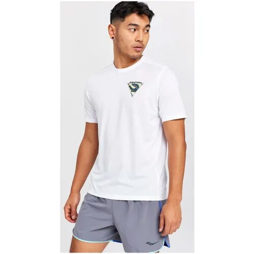 Футболка беговая Saucony Stopwatch Graphic Short Sleeve White (US:L)