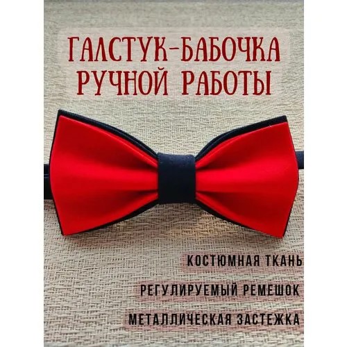 Галстук ZamDina, красный, синий