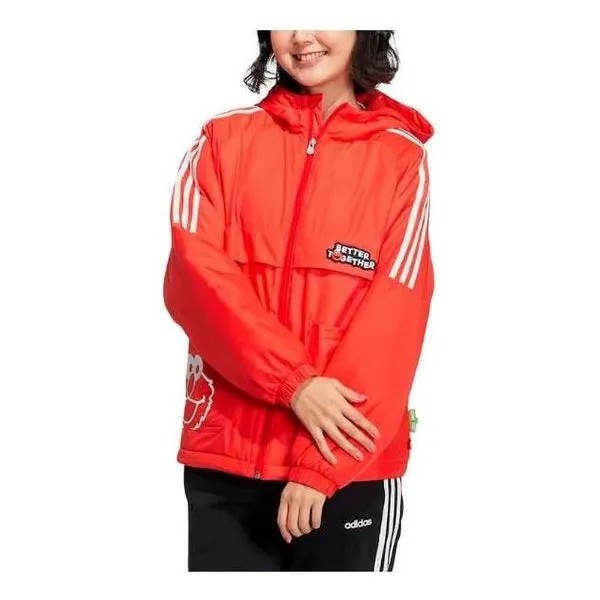 Куртка x улица Сезам стеганая куртка азиатские размеры Adidas, красный
