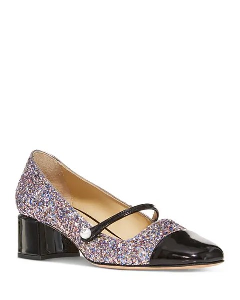 Женские туфли-лодочки Elisa 45 с блестками и носком Jimmy Choo, цвет Multi
