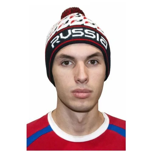 Шапка бини FORWARD, размер XL, белый/синий