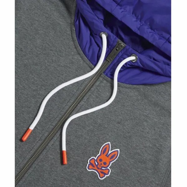 Мужская худи Bayles Chain Stitch Heather Storm Psycho Bunny