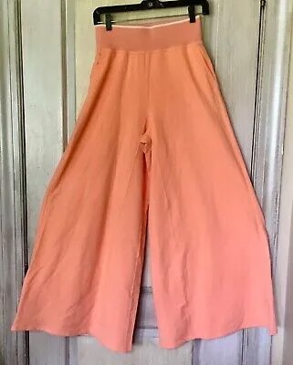Эластичные спортивные штаны с широкими штанинами Free People Movement, широкая трикотажная лента персикового цвета, НОВИНКА