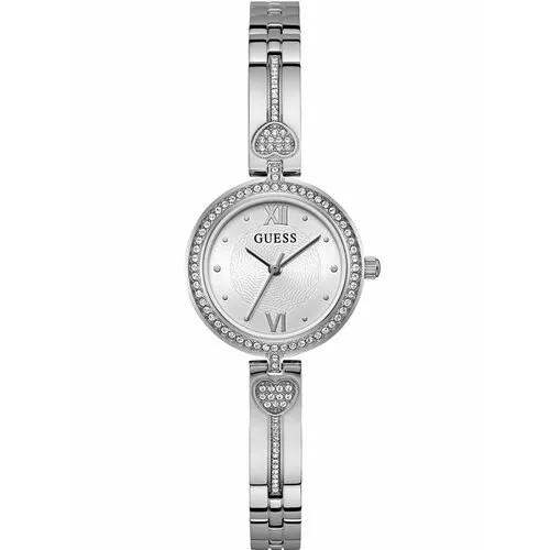 Наручные часы GUESS Dress GW0655L1, серебряный, белый