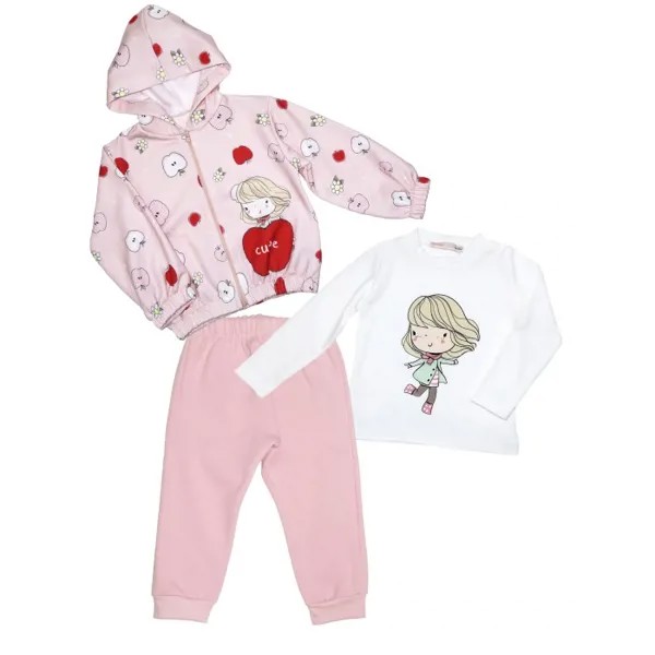 Baby Rose Комплект для девочки жакет, лонгслив, брюки 7680