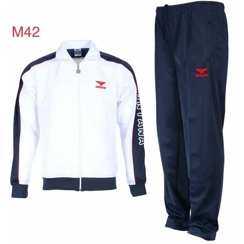 Костюм MONTANASPORT, олимпийка и брюки, силуэт прямой, карманы, размер 46/48, белый